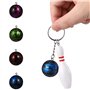 Lot de 12 porte-clés en forme de boule de bowling - Adorables mini porte-clés colorés pour cadeaux d'équipe, athlètes, cadeaux s