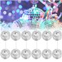 Snowtain Boule À Facettes 3cm Argent Boule à Facettes Disco Miroir Boule pour la Décoration de Noël Vacances Fête Décoration(12