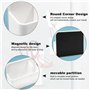 2 Pièces Porte-stylos Magnétiques, Porte-marqueurs, Pot à Stylos, Accessoires pour Tableau Blanc avec 2 Éponges pour Tableau Bla