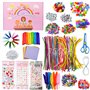 Kit de bricolage pour enfants - Lot de 1500 pièces - Accessoires de bricolage créatifs - Pompons à paillettes