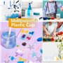 PIQIUQIU Mesure de béchers en Plastique gradués 6 pièces, béchers de Mesure pour Laboratoire Scientifique, Tasse réutilisable - 