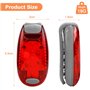 Sosayet Lot de 2 lumières de sécurité LED clignotantes pour cartable - Clip réflecteur - Lumière de sécurité pour enfants - Sac