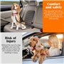 DATEFUN Ceinture Chien Voiture - 2 Pièces Ceinture Securite Chien Voiture avec Absorption des Chocs et Sac de Rangement - Réglab