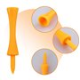 LWMLWM Lot de 100 Tee de Golf en Plastique, Orange Tee Golf Plastique 70mm