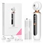 Koeutoze Aspirateur Point Noir Extracteur Points Noirs Aspirateur de pores avec loupe et lampe LED Blackhead Removal 3 Sondes et