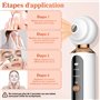 Koeutoze Aspirateur Point Noir Extracteur Points Noirs Aspirateur de pores avec loupe et lampe LED Blackhead Removal 3 Sondes et