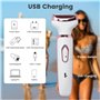 Koeutoze Épilateur Électrique Femme, 4-en-1 Sans Fil Avec Technologie Wet & Dry, Bikini Styler, Accessoire Massage, Tête de Raso