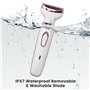 Koeutoze Épilateur Électrique Femme, 4-en-1 Sans Fil Avec Technologie Wet & Dry, Bikini Styler, Accessoire Massage, Tête de Raso