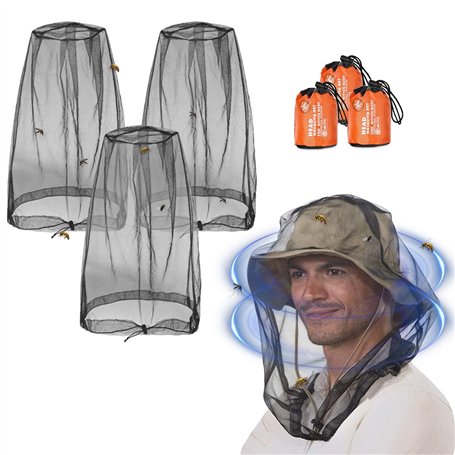 Riisoyu 3 Pièces Tête de Moustique Net