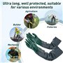 mizikuu Gants d'étang Longues en caoutchouc, 70cm Gants de Travail Étanche Gants de Nettoyage D'étang Allonger Gants de Ménage P