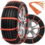 Lot de 10 chaînes à neige antidérapantes pour vélo électrique - Chaînes de roue en nylon - Pour briser la glace - Dents multicou
