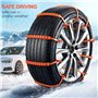 Lot de 10 chaînes à neige antidérapantes pour vélo électrique - Chaînes de roue en nylon - Pour briser la glace - Dents multicou