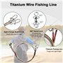 Casenly Lot de 4 Bas de Ligne en Acier Titane 7x7 en 30cm/18kg, Bas de Ligne de Pêche avec Émerillons, Bas de Ligne en Titane, B