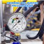 Riisoyu 1/4 BSPT Manomètre, Tuyau De Testeur Pression Hydraulique Filtre Piscine Spa pour piscine et spa Mesure Manometre Piscin