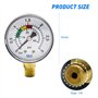 Riisoyu 1/4 BSPT Manomètre, Tuyau De Testeur Pression Hydraulique Filtre Piscine Spa pour piscine et spa Mesure Manometre Piscin