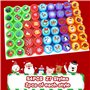 KAHEIGN 54 Pièces Tampons Assortis de Noël, 27 Styles Tampon Auto-Encreur de Dessin Animé Père Noël Flocon de Neige Renne Tampon
