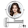Miroir de maquillage mural grossissant avec éclairage