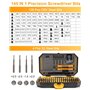 Zaxiva 145 en 1 Kit de Tournevis de Précision, Kit Outils Mini de tournevis magnétique, Outils de Réparation avec Torx Triangle