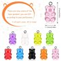 45 Pcs Charms Ours Gommeux Pendentif Résine 9 Couleurs pour Bijoux à Bricoler
