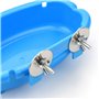 Baignoire Oiseaux Cage Bains d'oiseaux Petits Perroquets Suspendue Bathtub Accessoires pour Perruche/Canaris (Bleu)
