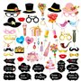 VEGCOO 52 Pièces Kit d'accessoires de Photomaton de Mariage