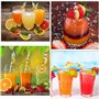 Cocktail Pailles,50 Pièces Pailles à Cocktail,3D Pailles à Boire à L'ananas Paille en Papier à Fruits Paille en Papier pour Fête