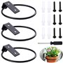 GIAK Lot de 3 Supports Muraux pour Pot de Fleurs Porte Pot de Fleur Anneau Pot Anneau Titulaire Pliable avec Vis pour Jardins In