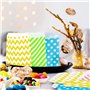 Sac en Sachet Cadeau Papier Pochette Cadeau Petit Format Sac Bonbon 100 Pcs Couleur Petit Sacs en Papier avec 108 Pcs Autocollan
