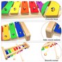 Xylophone Bois Instrument de Musique pour Bebe Enfant Adulte Glockenspiel Avec Maillet en Bois Jouets Musicaux 8 Clés Education