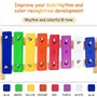 Xylophone Bois Instrument de Musique pour Bebe Enfant Adulte Glockenspiel Avec Maillet en Bois Jouets Musicaux 8 Clés Education