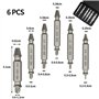6 Pièces Extracteur De Vis Endommagé Vis Extracteurs HSS 4341 Ensemble D'extracteurs De Vis pour Boulons ou Vis Endommagés (Arge