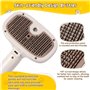 Brencco Brosse Chat Vapeur, 4 in 1 Brosse Vapeur Chat Chien Avec Réservoir D'eau Rechargeable Pour à Poils Courts Et Longs Pour