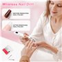 Brencco Ponceuse pour Ongles Professionnel Sans Fil Polyvalence 12 en 1, Lime Electrique 18000 RPM avec Écran LED et Base pour 8