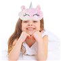 Masque de Sommeil Dames Masques de Sommeil en Peluche Mignon Licorne Masque pour les Yeux Respirant de Voyage pour la Nuit et la