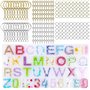 HBYMYDA 221 Pièces Moulle Resine Epoxy DIY Kit de Moule en Résine Alphabet Silicone Moules Alphabets en Résine pour Bricolage Bi