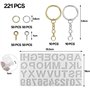 HBYMYDA 221 Pièces Moulle Resine Epoxy DIY Kit de Moule en Résine Alphabet Silicone Moules Alphabets en Résine pour Bricolage Bi