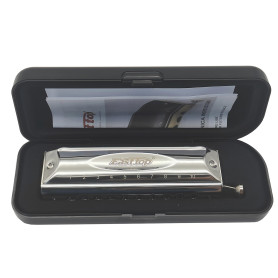 Harmonica chromatique à 10 trous, 40 tons, clé de do, instruments de musique pour adultes, joueurs professionnels, étudiants et  Harmonica chromatique à 10 trous