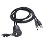 Duttek Câble de Montage encastré USB 2.0 mâle vers Femelle