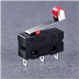 beihuazi® Micro Interrupteur Fin de Course Micro Switch SPDT Snap Action 12pcs 125-250V 5A SPDT 1NO 1NC 3 Broches Levier de Roul