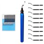 Outil d'ébavurage 10 lames rechanges 130mm stylo ébavurage ebavureur 360 ° ébavurer cuivre plastique aluminium acier Porte-outil