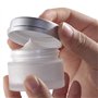4 Pièces 50g / 50ml Contenant Cosmétique Vide Verre Transparente Petite Pots avec Mini Spatule pour Crème/Échantillons/Poudre/Lo