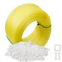 Emballages et scellés, Kits d'outils de cerclage manuel, 100m de cerclage PP et 100pcs Pinces en plastique, Largeur de cerclage 
