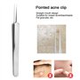 lumcov Blackhead Remover Outil,Extracteur Point Noir,Pimple Extractor,Professionnel D'acné Aiguille Tire Comédons Pince avec Boi