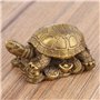 Hztyyier Tortue en Laiton Figure Laiton Cuivre Tortue Chinois Feng Shui Dieu Tortue pour la Décoration de La Maison Ornement de 