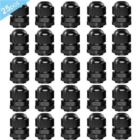 QitinDasen 25Pcs Premium Nylon PG11 Presse-Étoupes