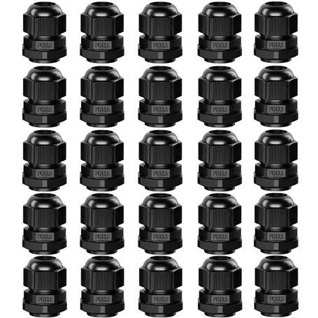 QitinDasen 25Pcs Premium Nylon PG13.5 Presse-Étoupes