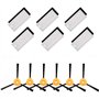 Amoy Kit d'accessoires de rechange 6 brosses latérales + 6 filtres HEPA + 6 éponges compatibles avec les aspirateurs Ecovacs Dee
