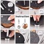McNory Rivets en Cuir 480 Ensemble 3 Tailles Double Rivet Goujons Tubulaires en Métal avec 3 Pièces Outil de Fixation et Punch P