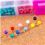 Lot de 500 punaises à tête Ronde en Plastique avec Pointes en Acier, 10 Couleurs (Chaque Couleur 50 pièces)