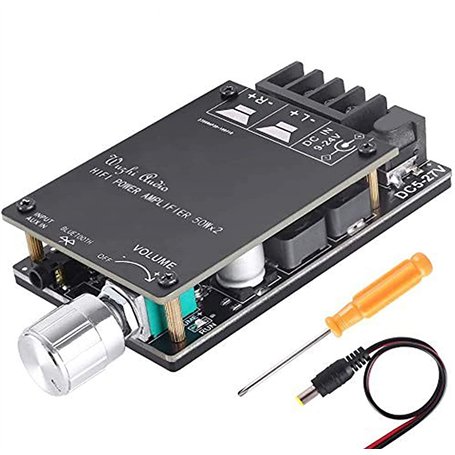 ZHITING Bluetooth Amplifier Board Module 2x50W Digital Stereo Audio Amp Board Dual Channel DC 5V-27V avec Filtre HiFi